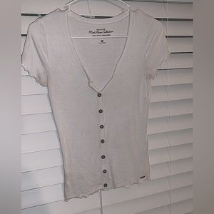 Hollister white baby tee